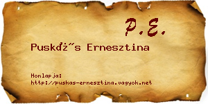 Puskás Ernesztina névjegykártya